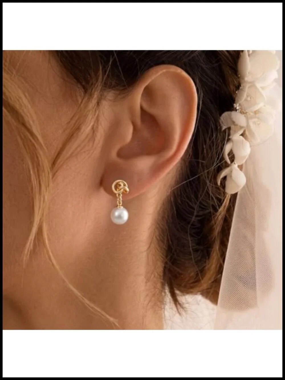 14K Gold Plated Drop Earrings with Freshwater Pearls - Hypoallergenic Dangle
